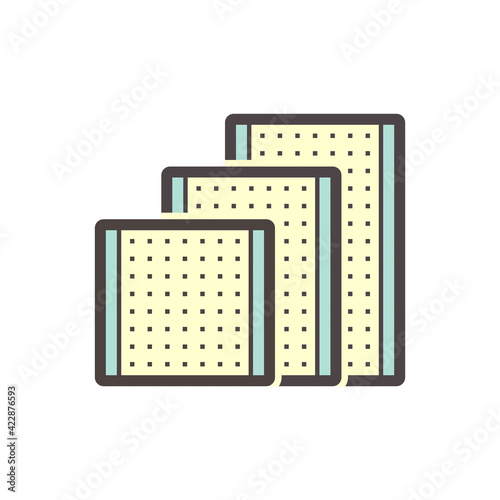 Portable partition screen vector icon. For assembly as cubicle or modern corporate office furniture for business. That private workspace, workplace or workstation for place desk, chair and computer.