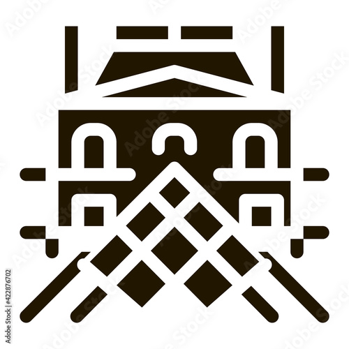 french louvre icon Vector Glyph Illustration