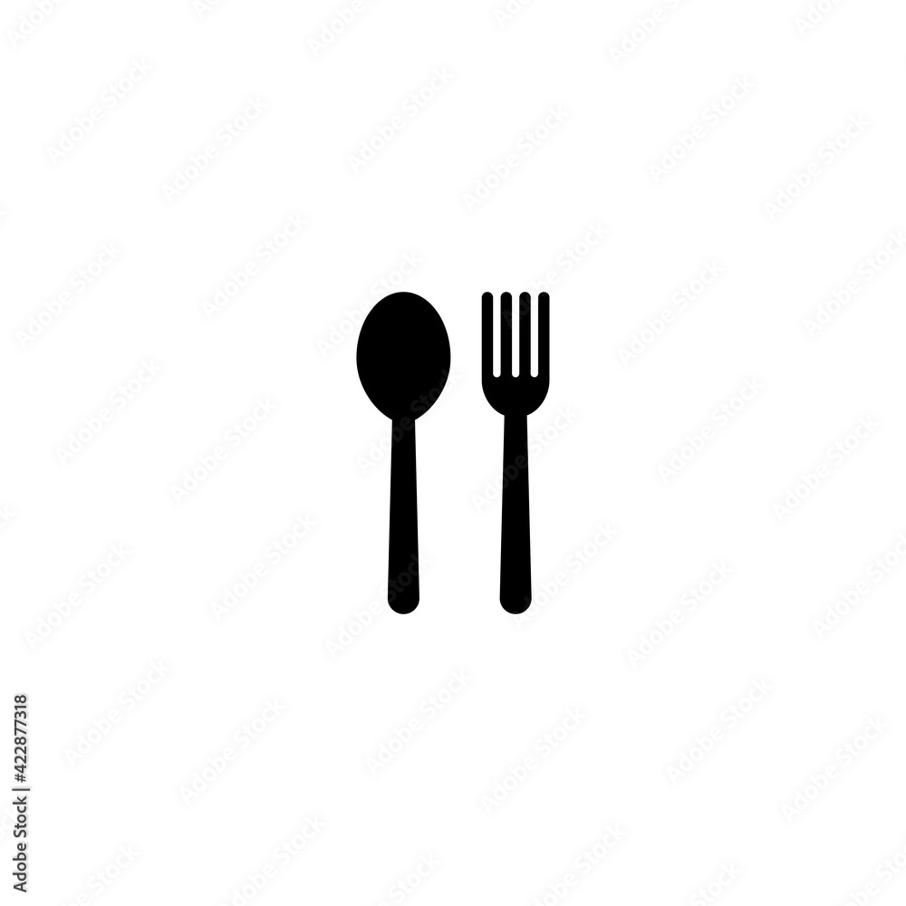 spoon and fork icon vector for web, computer and mobile app spoon and fork icon vector for web, computer and mobile app