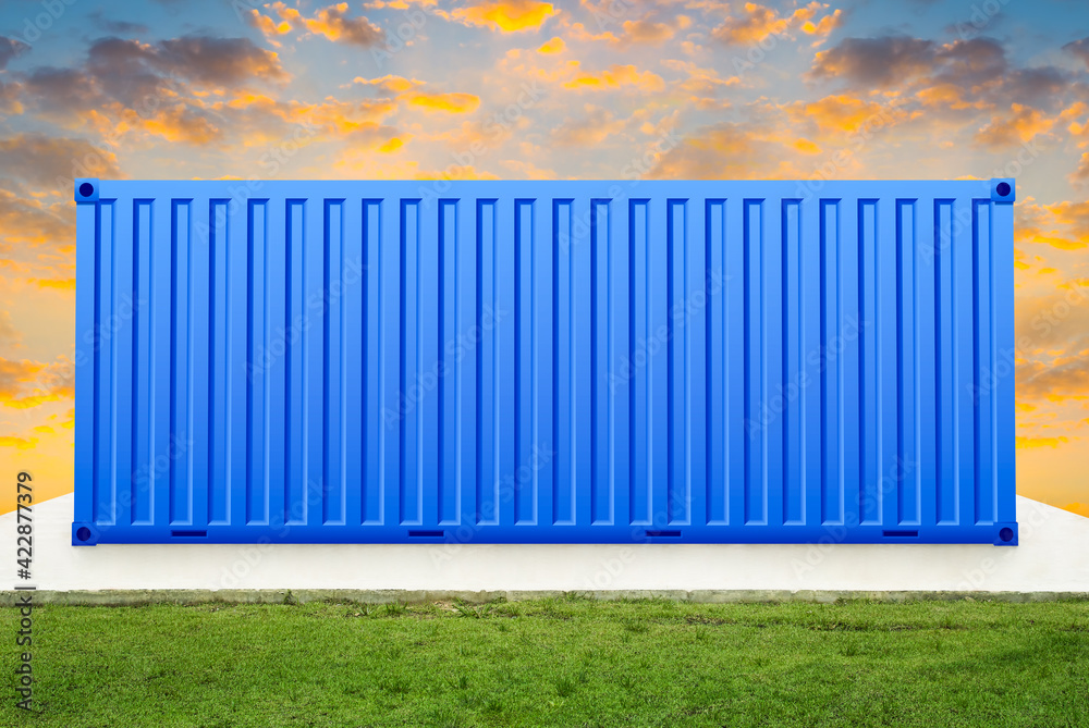 Foto de Cargo container or shipping container illustration design with ...
