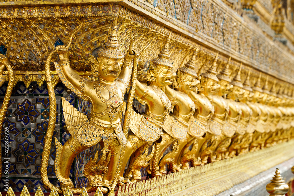 Public Temple decorate with Golden color to show Elite old Fashion