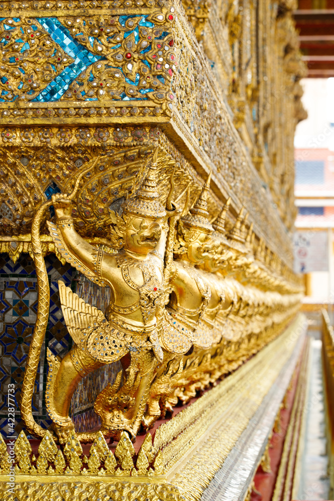 Public Temple decorate with Golden color to show Elite old Fashion