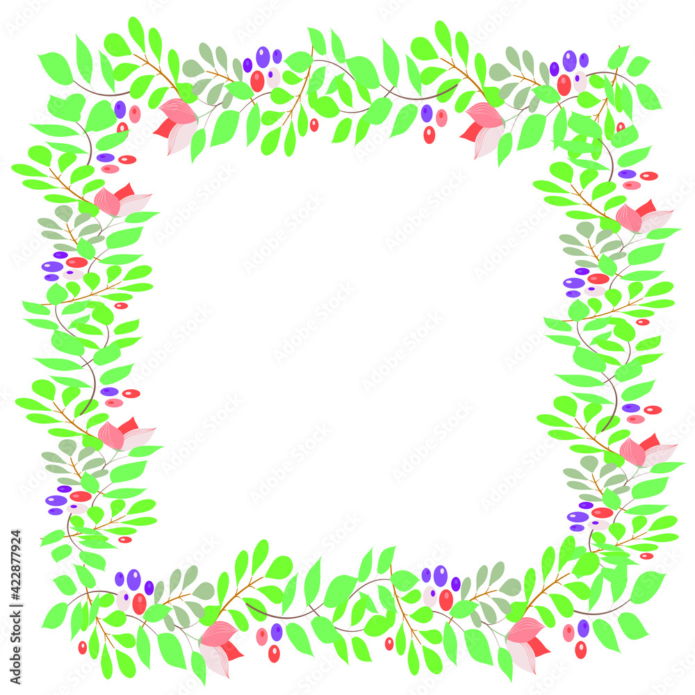 flower frame with white background- vector flower border high resolution
