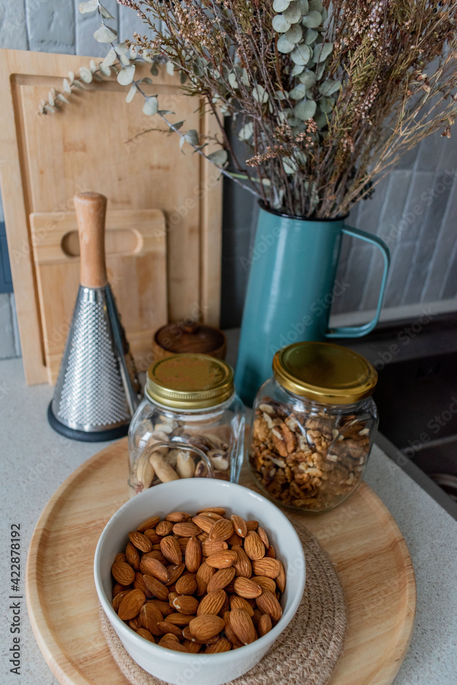 Fototapeta premium Organization space the kitchen at home. Zero waste concept.