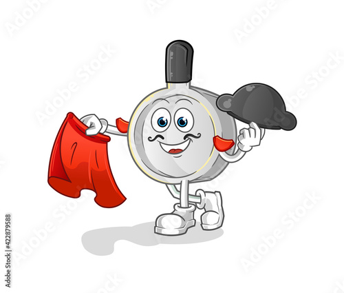 pan matador with red cloth illustration. character vector