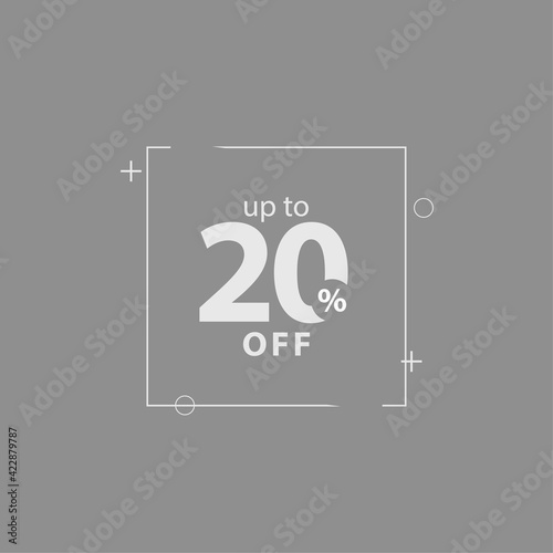 Discount up to 20% off Label Vector Template Design Illustration
