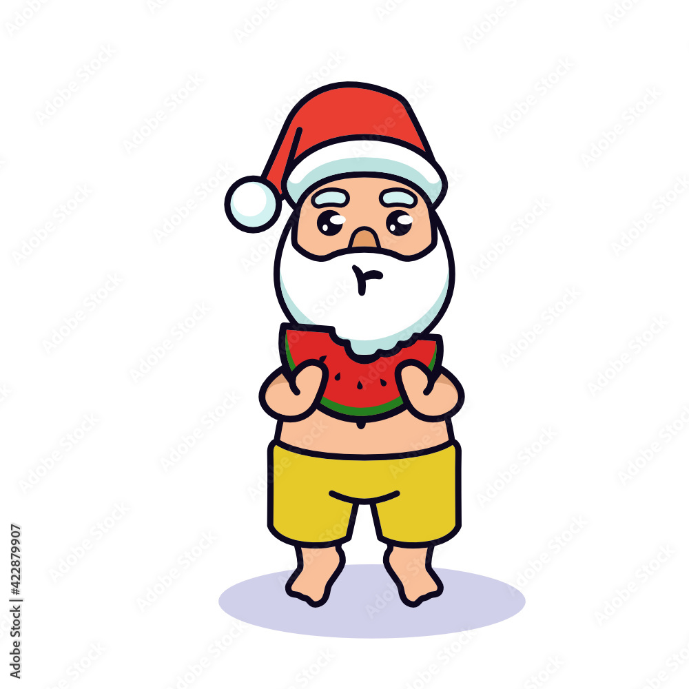 Summer Santa mascot design illustration Summer Santa mascot design illustration