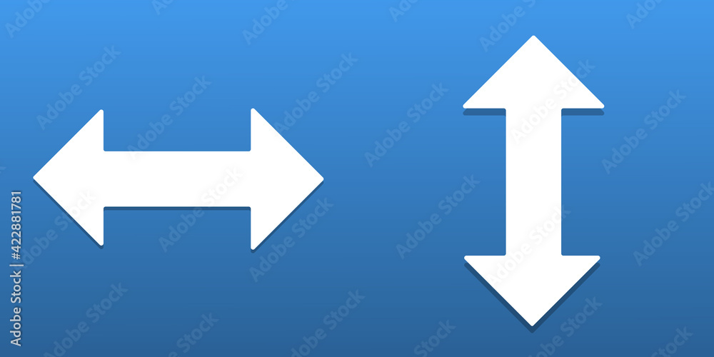 Conjunto de icono de doble flecha. Fondo azul. Iconos para página web, aplicaciones o redes sociales. Conjunto de icono de doble flecha. Fondo azul. Iconos para página web, aplicaciones o redes sociales.