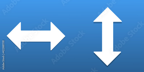 Free Download Conjunto de icono de doble flecha. Fondo azul. Iconos para página web, aplicaciones o redes sociales. - GFXLoad