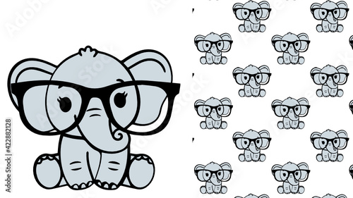 elephant with big glasses