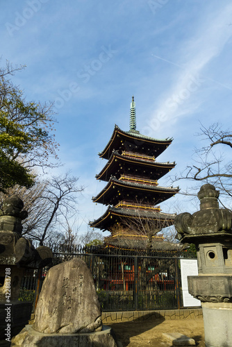 Five Storied Pagoda of Ueno Park in Tokyo photo