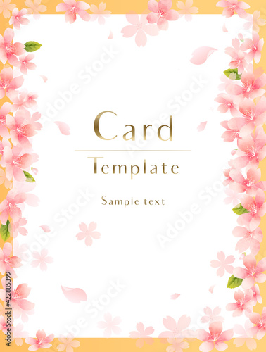 花のカード　Elegant Spring Flowers Vector Background