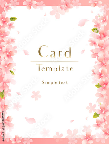 エレガントな花のベクターイラスト　ウェディング　Vector elegant flower card template 　