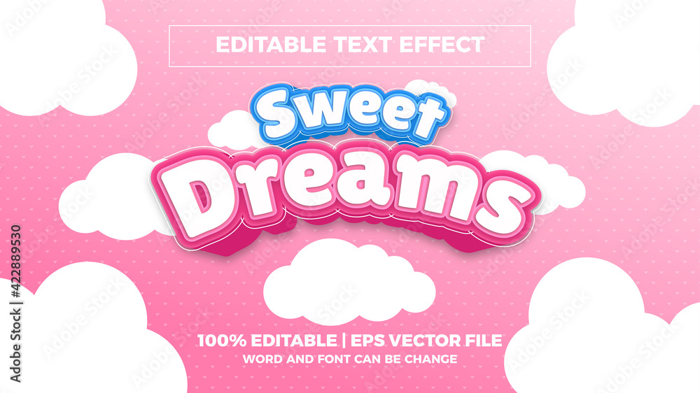 Sweet dream text effect Sweet dream text effect