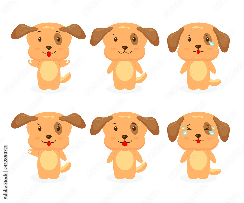 Stock Vector Hand Drawn Dog Collection 