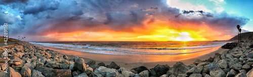 Ventura sunset ocean panoramic