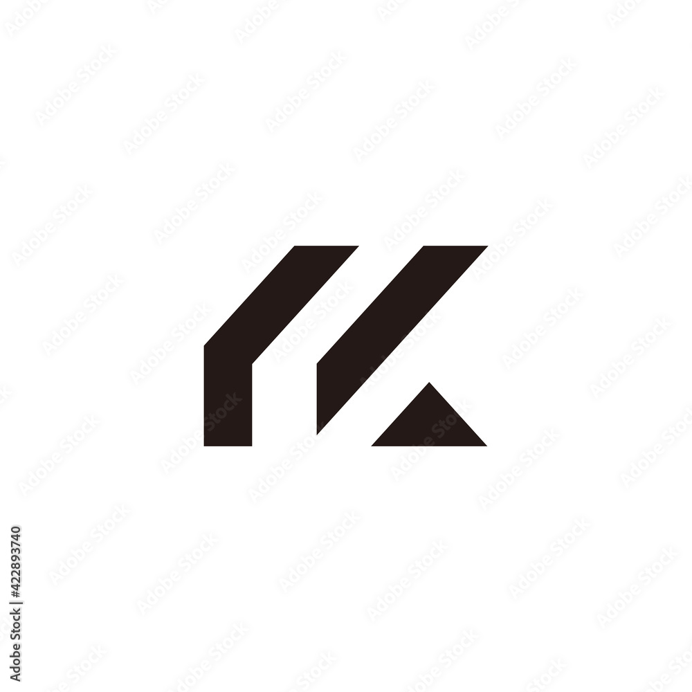 letter rk simple geometric linear logo vector letter rk simple geometric linear logo vector