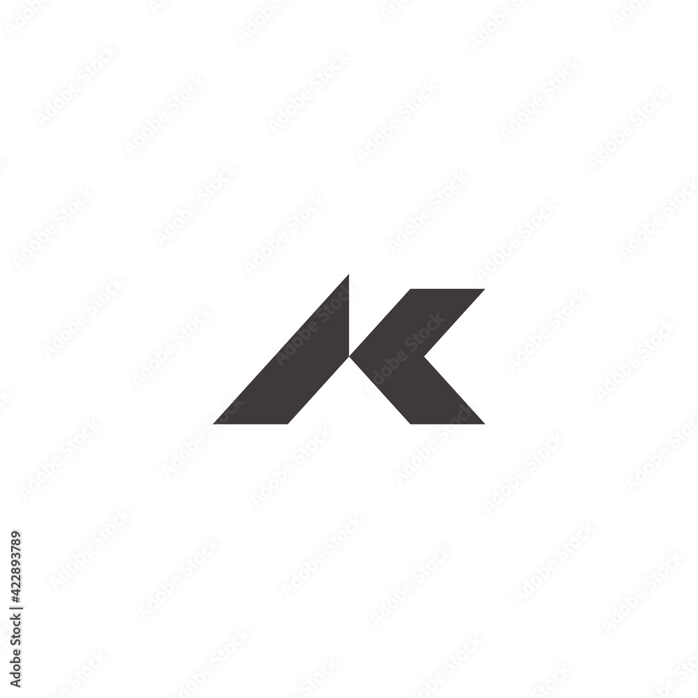 letter ak motion arrow geometric monogram logo vector letter ak motion arrow geometric monogram logo vector