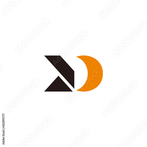 letter md moon shape abstract geometric logo vector Free Download letter md moon shape abstract geometric logo vector - GFXLoad