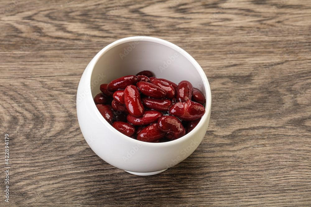 Canned red Kidney in the bowl