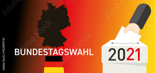 Bundestagswahl Deutschland 2021 und Kreuz