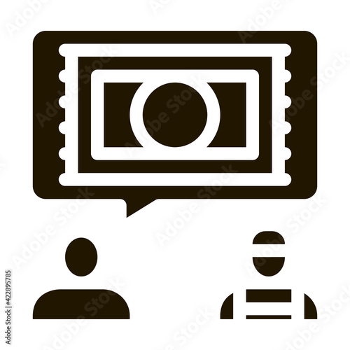 request for carpet cleaning icon Vector Glyph Illustration