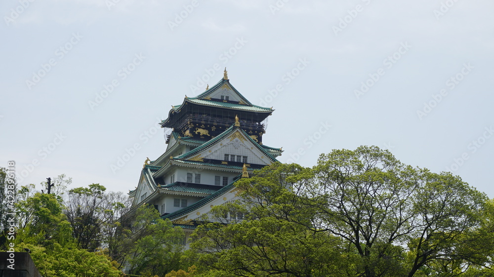 Japan's temples and houses at Spring time Japan's temples and houses at Spring time