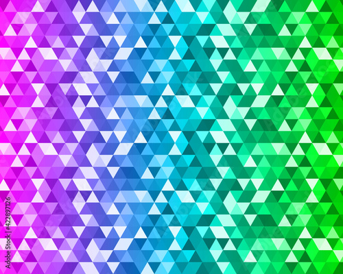 輝くグラデーションの三角背景ベクターイラスト - Shining gradient triangle background - vector illustration