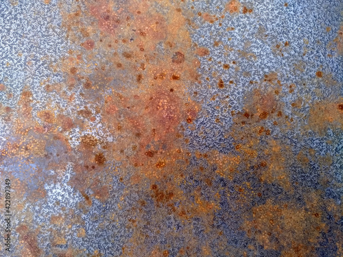 Full frame rusty metal texture, used as a background.