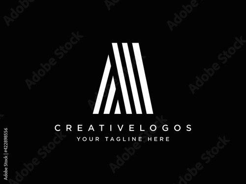 Alphabet letter Initial A, AA logo premium business Monogram, vector, template graphic design, AAA logo, Barcode Logo,