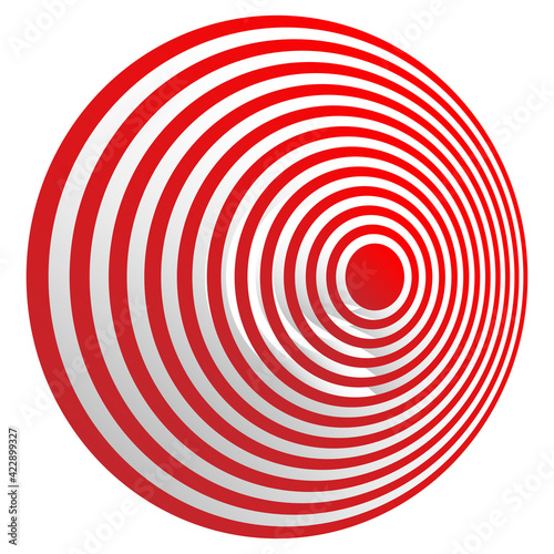 Bullseye, target mark abstract vector design element