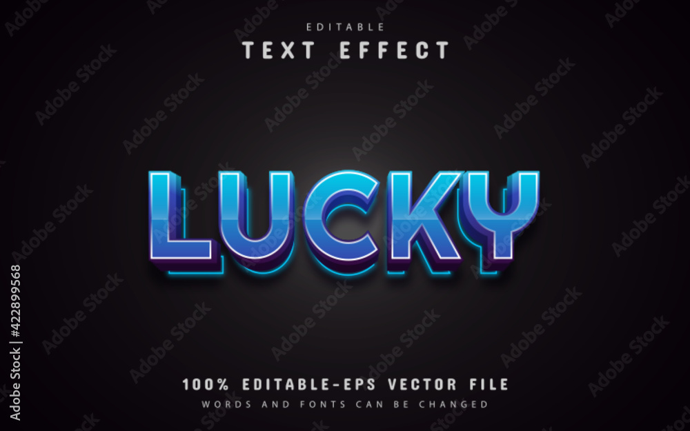 Lucky text effect Lucky text effect