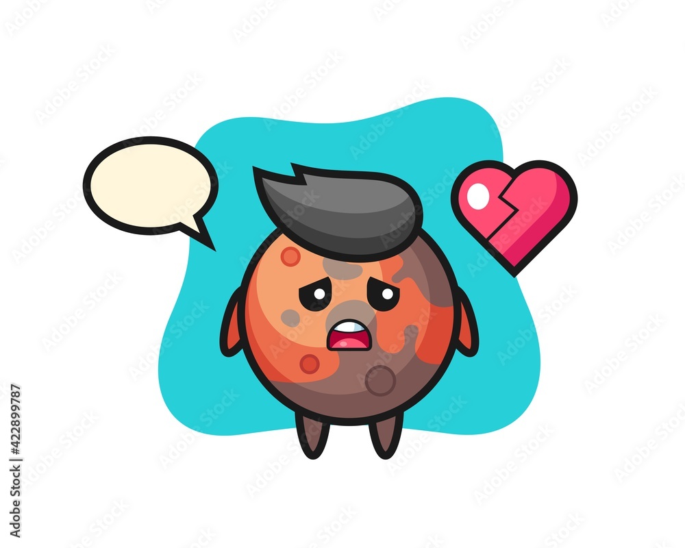 mars cartoon illustration is broken heart mars cartoon illustration is broken heart