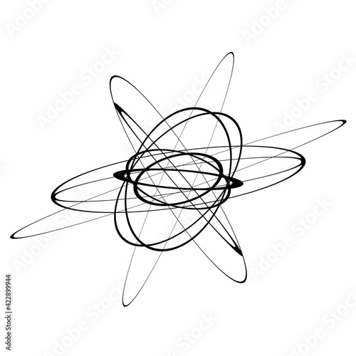 Random ellipses, ovals artistic abstract art element