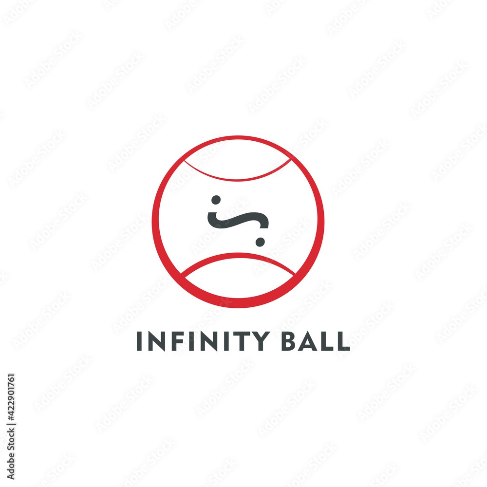 Baseball logo design vector - unique infinity symbol inside Baseball logo design vector - unique infinity symbol inside