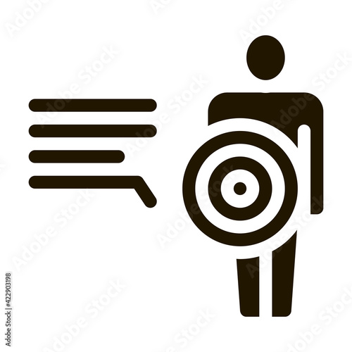 human pain point parsing icon Vector Glyph Illustration