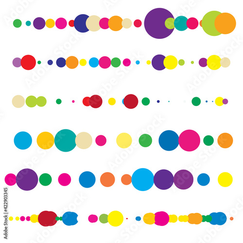Random dots, random circles vector pattern