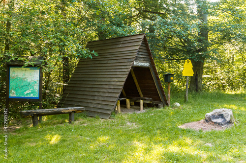 Selketalstieg bei Ballenstedt Stempelstelle Harzer Wandernadel Am Kohlenschacht photo