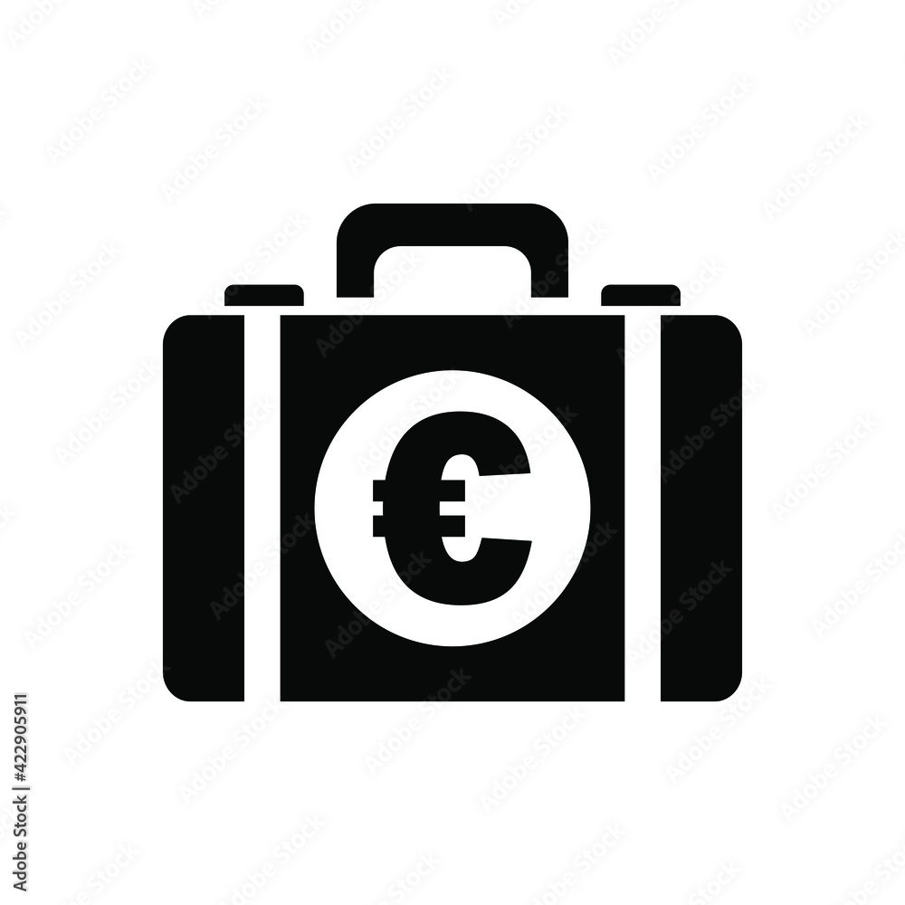 Euro money bag icon Euro money bag icon