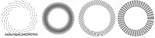 Geometric abstract circle, circular element vector