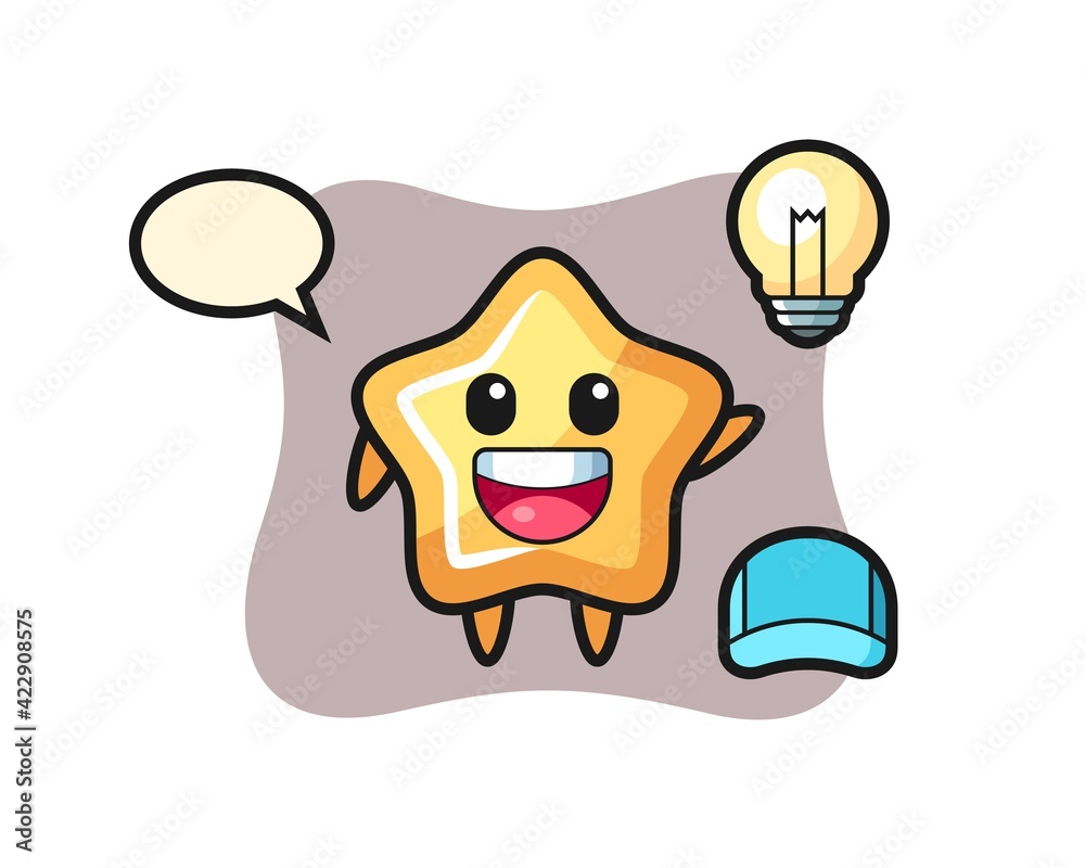 star character cartoon getting the idea
