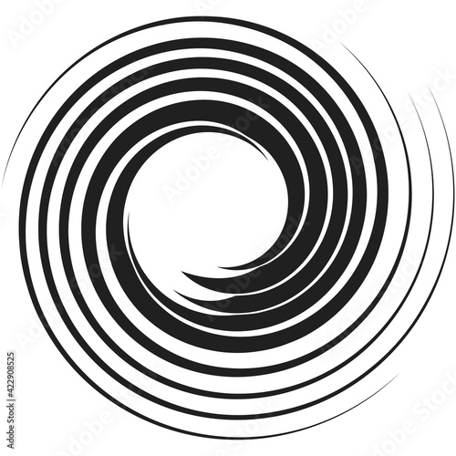Concentric radial-radiating circles element vector