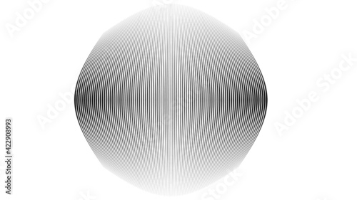 Abstract Black Striped shape . Vector