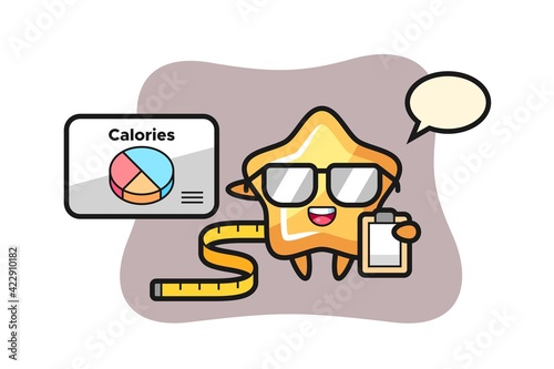 Illustration of star mascot as a dietitian