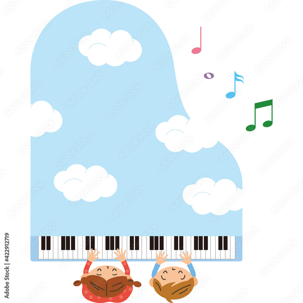 子供 ピアノ 雲 文字スペース 音符 子供 ピアノ 雲 文字スペース 音符