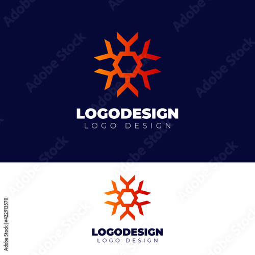 minimal mandala logo design creative and minimal logotype vector template