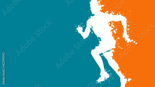 silhouette homme course à pied