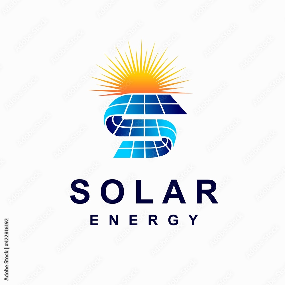Solar logo that formed letter S Stock Vector | Adobe Stock