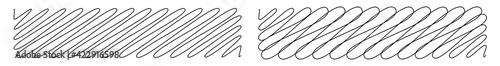 Squiggle, scrawl, curvy lines rectangular element vector illustration