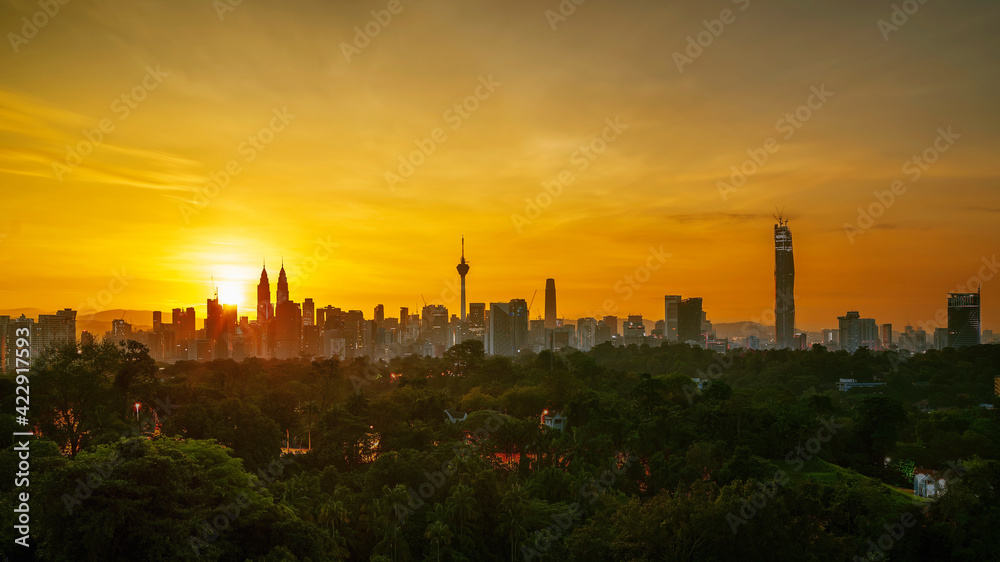 Sunrise skyline from Malaysia.